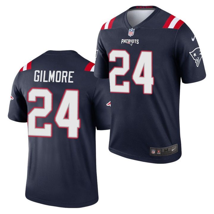 Men New England Patriots 24 Stephon Gilmore Nike Navy Inverted Legend NFL Jersey
